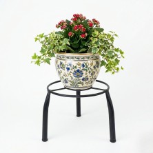 8-Inch Round Metal Plant Stand for Balcony & Living Room