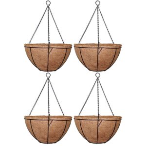GARDEN DECO 12 Inch Designer Hanging Basket (Set of 4 Pcs)
